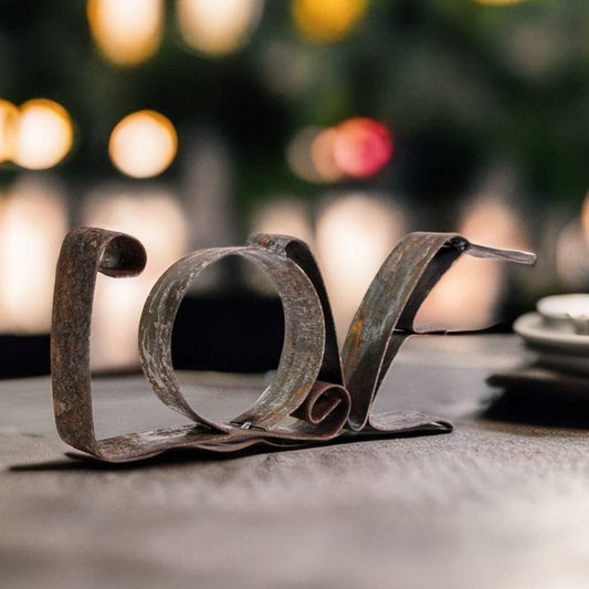 LOVE, Bourbon Barrel Ring Sign