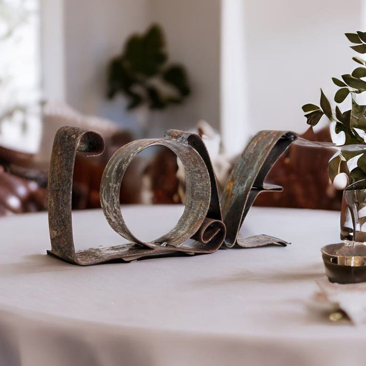 LOVE, Bourbon Barrel Ring Sign