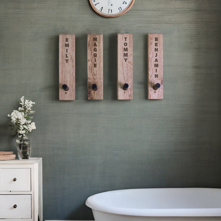 Personalized Towel or Coat Wall Hooks