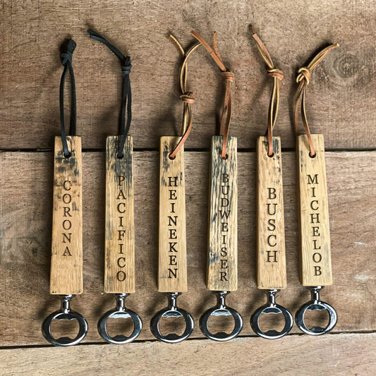 Bourbon Barrel Bottle Opener, Personalized