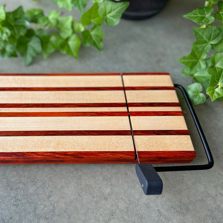 Small Charcuterie Board with Built-in Cheese Slicer