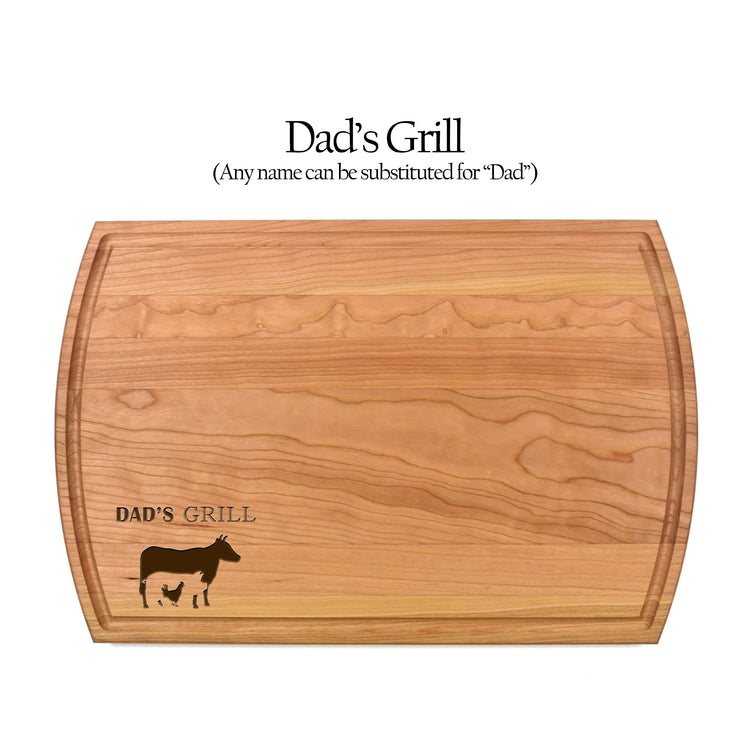 Personalized Cutting Board with Juice Groove, Maple