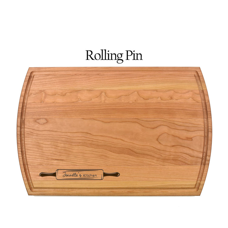 Personalized Cutting Board with Juice Groove, Maple