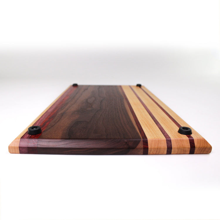 Maple, Walnut, Purple Heart Chopping Board, 18x11x1.25"