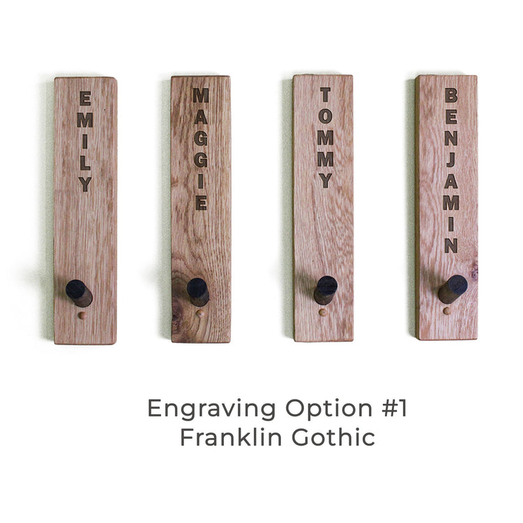 Personalized Towel or Coat Wall Hooks