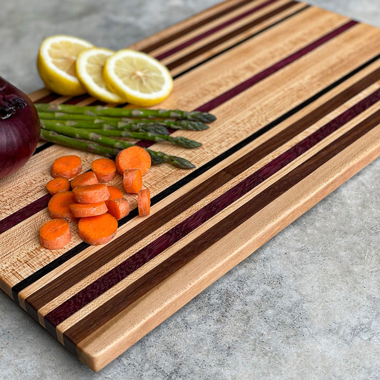 Exotic Wood Cutting Board, 18x11x1.25"