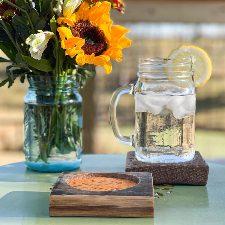 Bourbon Barrel Coaster, Set of 4