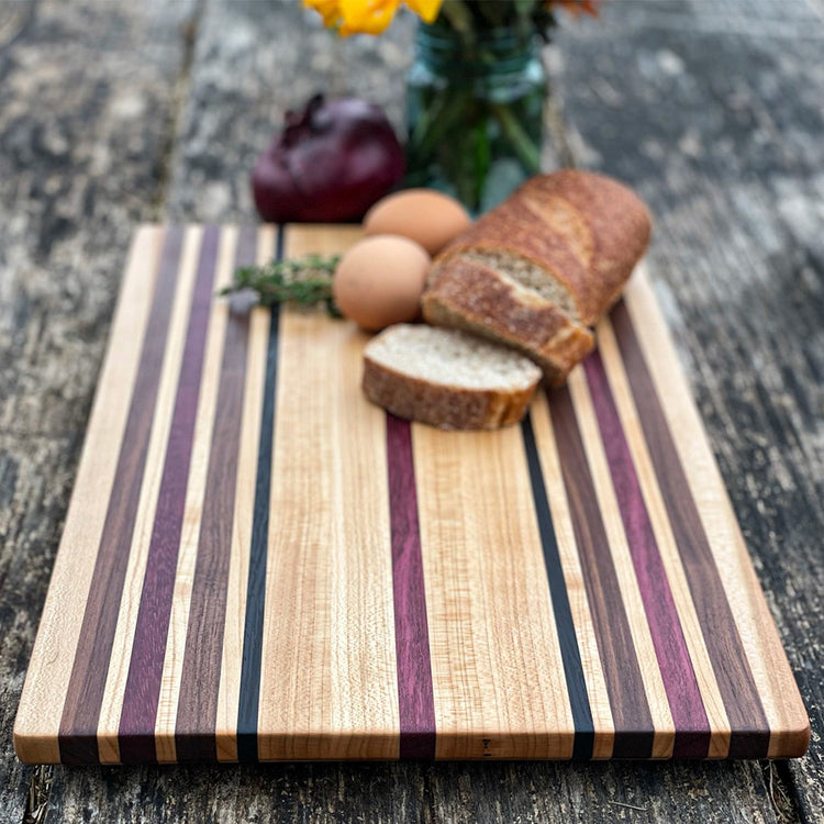 Exotic Wood Cutting Board, 18x11x1.25"