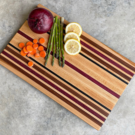 Exotic Wood Cutting Board, 18x11x1.25"