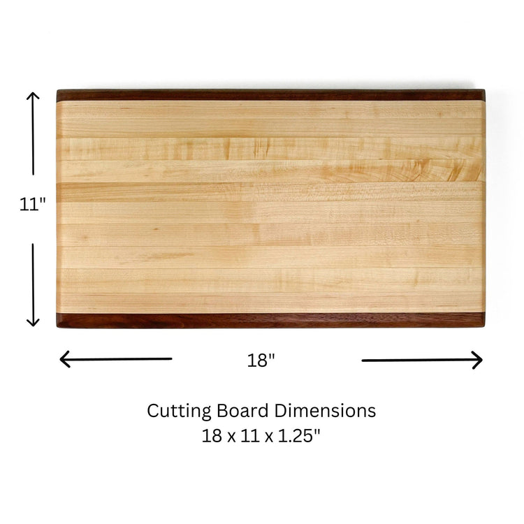 Maple Butcher Block Cutting Board, 18x11x1.25"