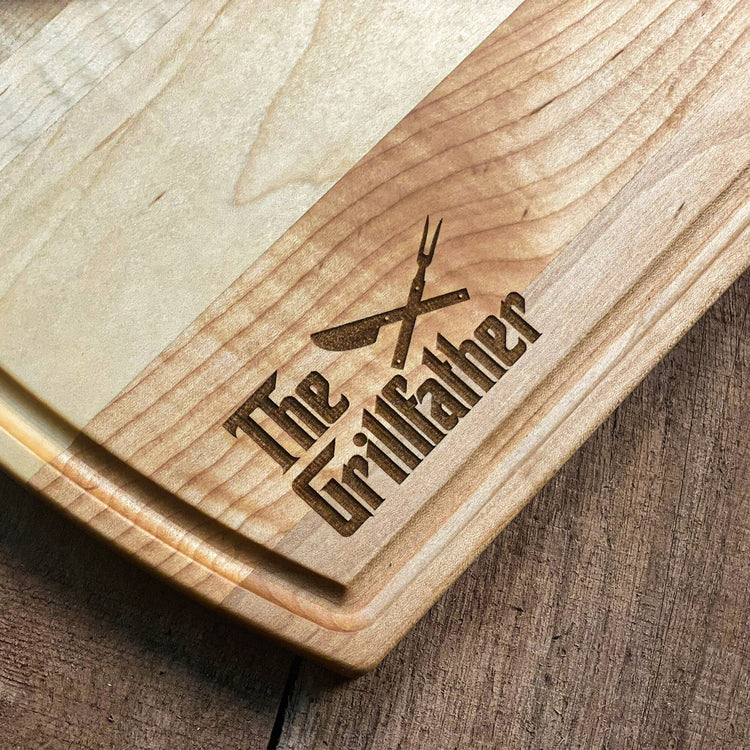 Personalized Cutting Board with Juice Groove, Maple