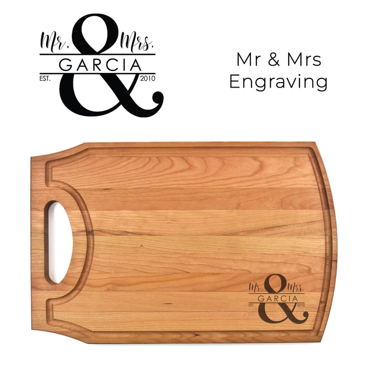 Custom Engraved Cutting Board, Cherry Wood