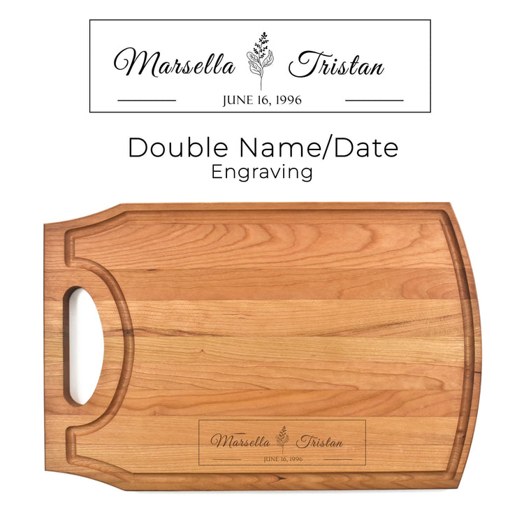 Custom Engraved Cutting Board, Cherry Wood